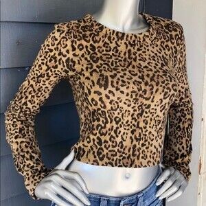 Zara Cheetah  top - animal print long sleeve